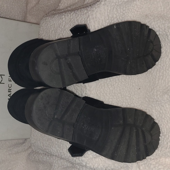 Women's Mark Fisher suede lug sole booties with buckle and studs on toe box 9.5 - Picture 3 of 6